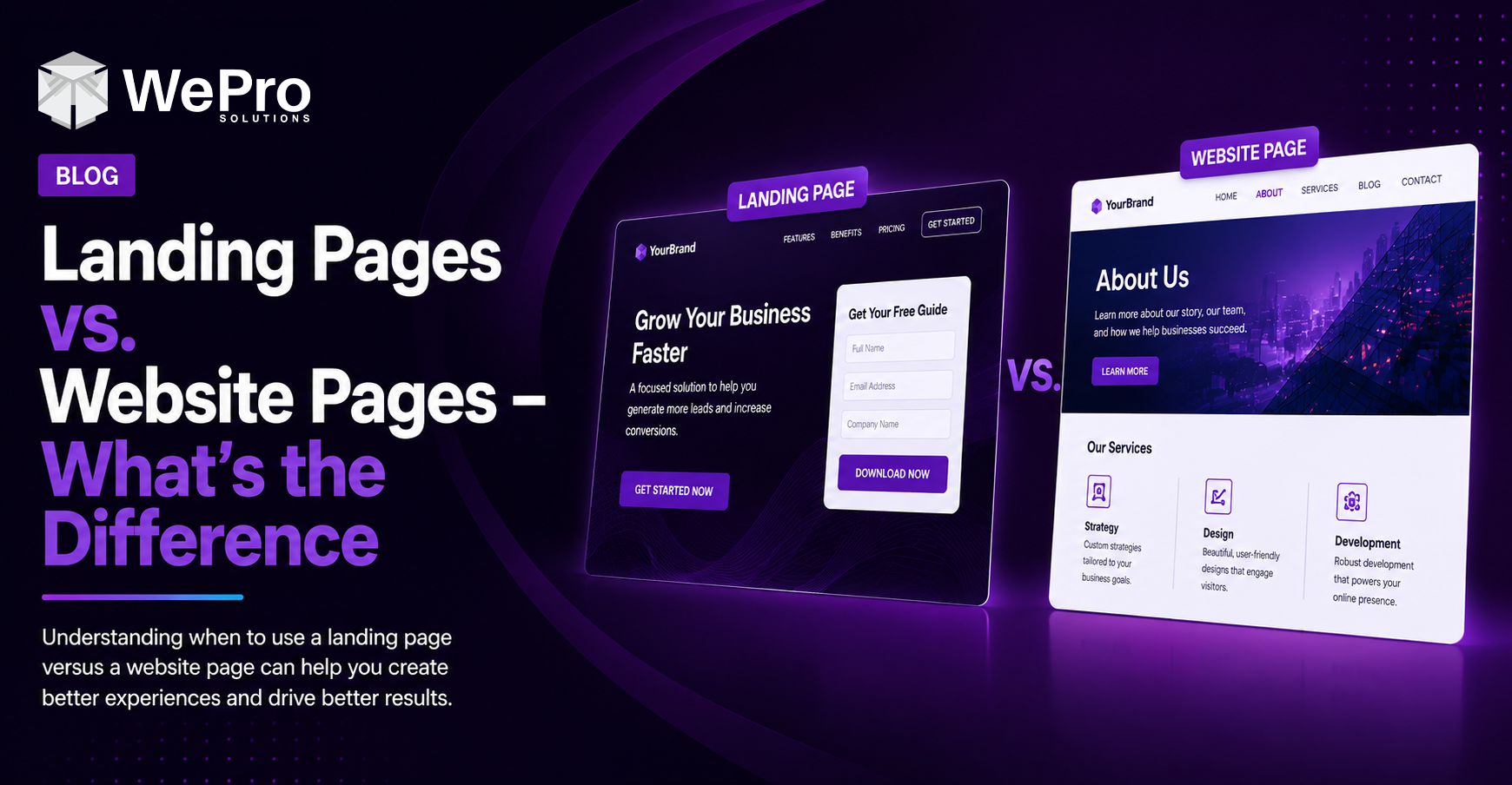 Landing Pages vs. Website Pages: What’s the Difference?